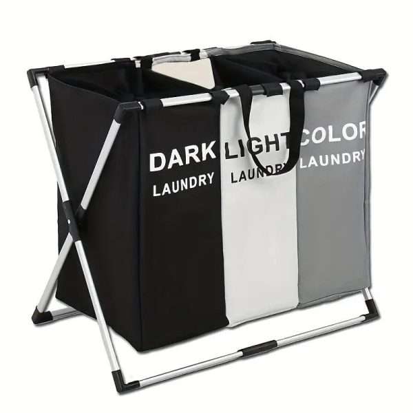 2 Grid Detachable Foldable Laundry Basket